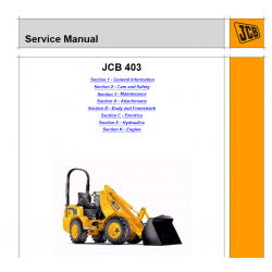 JCB instrukcje napraw + schematy + DTR: JCB 403 - JCB instrukcja 2001-2007r.